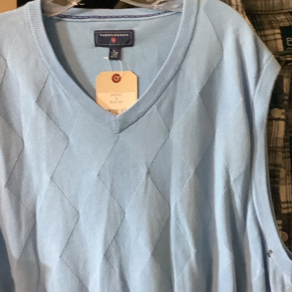 Saddlebred Men's Sky Blue V-Neck‎ Sweater